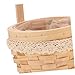 OFFSCH 2pcs Portable Basket Wicker Woven Basket Willow Wedding Basket Woven Picnic Basket Small Floral Basket Wedding Basket Farmhouse Wedding Basket Candy Basket Rattan