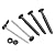 Homeside Open Louver Vinyl Shutters (1 Pair) 14-1/2in. x 35in. - 050 Black