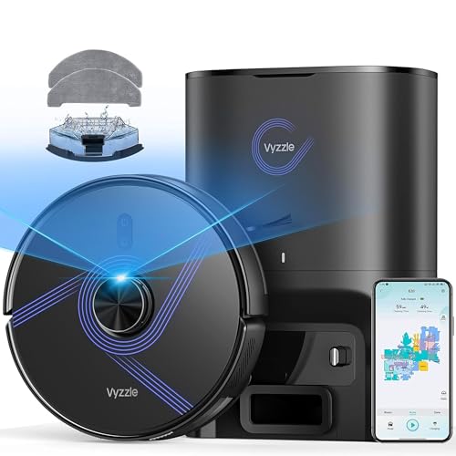 Vyzzle E20 Robot Vacuum Mop LiDAR Self-Emptying 6000Pa