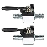 Milttor 2 Packs 1/4' Fuel Shut Off Valve Fit 180 Degree Oregon 07-403 Heavy Duty Inline Cut Petcock...