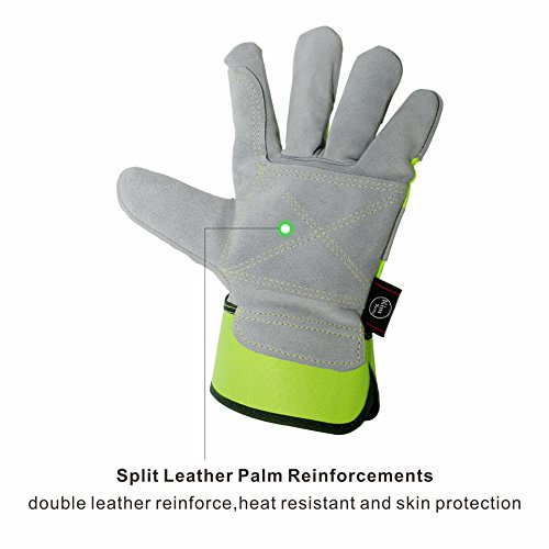 Kim Yuan Leather Work Gloves, Anti-Slippery & Dirt-Resistant, Perfect For Gardening/Construction/Motorcycle, Men&Women M/L/Xl (M) #TOP2