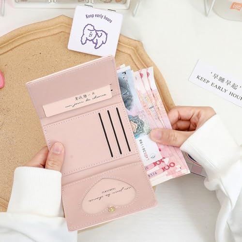 Cute Piggy Wallet for Women, Pu Leather Trifold Small Wallet, Credit Card Holder Cash Purse with Id Window3
