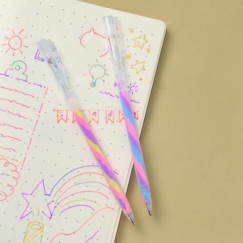 Set de 12 bolígrafos de gel con tinta brillante multicolor miniatura 2