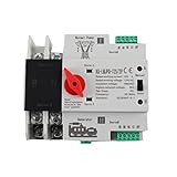 MECCTP Fast Switching Mini 2P 100A Dual Power Automatic Transfer Switch Industry Toggle Switch 110V 50Hz/60Hz, Silver, colorModelsize (MECCTP11)