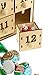 Clever Creations Wooden Christmas Advent Calendar, Countdown to Christmas, LED Holiday Decoration, Battery, Round Village