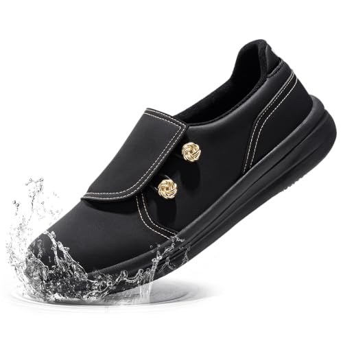Image of LARNMERN Men's Non Slip Chef Shoes Slip On Leather Footwear