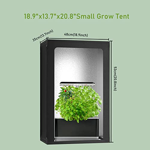 Reetsing Small Grow Tent for Aerogarden,Hydroponics Growing System Indoor Grow Tent,18.9"x13.7"x20.8"High Reflective Mylar for Hydroponics Indoor Plant - Image 5