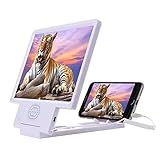 APTO PARA CUALQUIER TELÉFONO MÓVIL - Lupa de pantalla de teléfono celular Ampliador de teléfono celular Amplificador de video de película 3D HD Soporte plegable para iPhone 5 / 5s / 6 / 6s plus y todos los teléfonos inteligentes