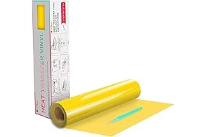 Heat Transfer Vinyl Yellow HTV, 12" x 20ft Easy Cut & Weed...