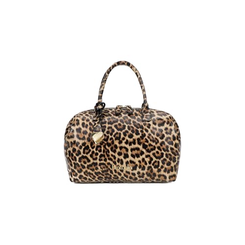 Sac bauletto Braccialini Michelle bandoulière et cuir léopard