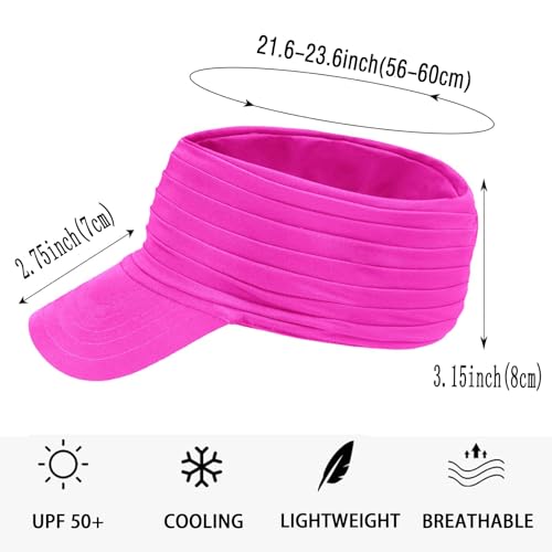 Image of Sports Sun Visor for Men Women UV Protection Lightweight Packable Stretchy Hats for Running, Tennis, Golf
