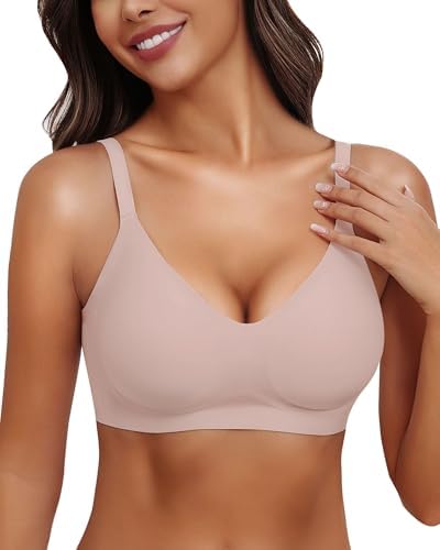 Womens Wireless Bras Seamless Comfortable Push Up No Underwire Bralette Supportive Full Coverage Everyday Bra