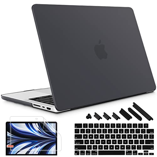 May Chen Case for MacBook Pro 14 Inch 2023 2021 Release A2779 M2 & A2442 M1 Pro/Max Chip with Retina XDR Display & Touch ID, Plastic Hard Shell Case with Keyboard Cover, Black
