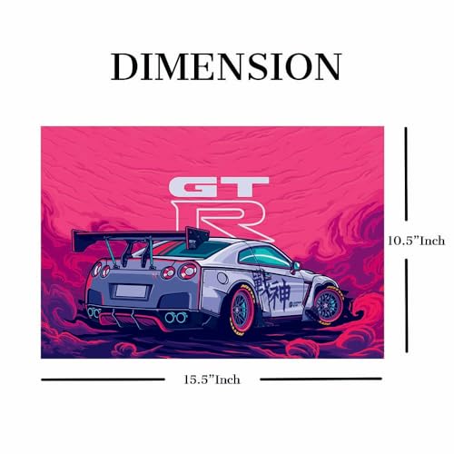 Image of Laptop Skin Stickers HD Quality Sticker for Laptops Upto 15.6 inch (Dustproof|Waterproof|Scratchproof|Reusable) - BE Nissan GTR1