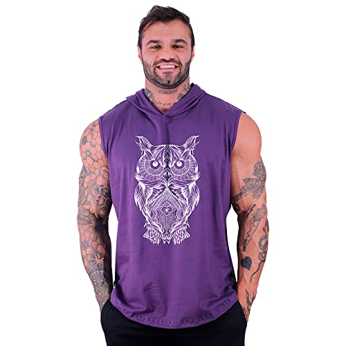 Kit 4 Regatas Machão Com Touca Longline Masculina MXD Conceito Cores Lisas Academia Treino Musculaçã