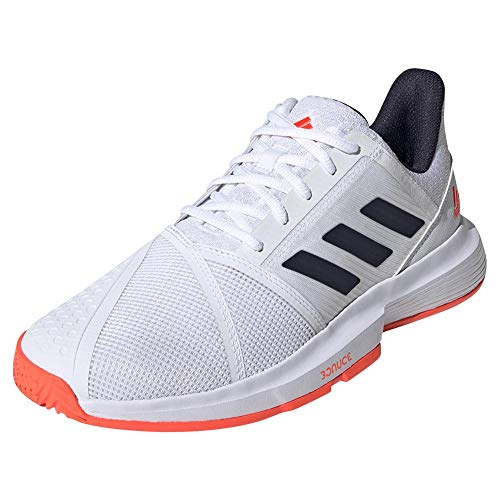 adidas Courtjam Bounce, White/Ink/Solar Red, 11.5