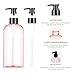Bynccea Plastic Pump Bottle 16 oz/500 ml Empty Shampoo Pump Bottles Dispenser Portable Pump Bottles for Shampoo and Conditioner Liquid