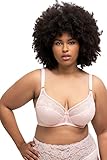Körbchen mit edler Spitze Ulla Popken Damen Wire-bra, Lace BH, Rose, 110C EU