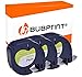 Produktbild Bubprint 3 Schriftbänder kompatibel für Dymo 91220 S0721520 Letratag XR 2000 LT 100H QX50 LT100T 12mm x 4m Schwarz auf Weiß Paper White Set