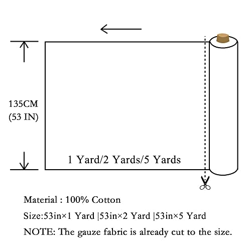 Luxurious Wrinkle Gauze Cotton Fabric for Crafting and Decor – Stylish Table Runners, DIY Projects, and Event Styling (5 Yards, White) 7 Luxurious Wrinkle Gauze Cotton Fabric for Crafting and Decor – Stylish Table Runners, DIY Projects, and Event Styling (5 Yards, White) - Image 6