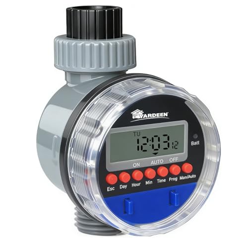 Yardeen Electronic Water Timer Garden Irrigation Controller Digital Intelligence Watering System LCD...