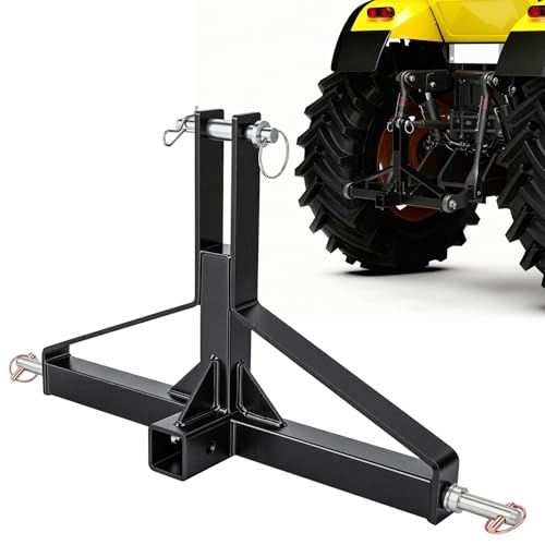 Image of Nilight 3 Point 2 inch Trailer Hitch Receiver for Category 1 Tractor Heavy Duty Quick Hitch Drawbar Adapter 3000LBS Capacity Compatible with Kubota BX John Deere Kioti Yanmar NorTrac Mahindra Ford Cat