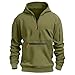 hoddie,Boys Half Zip Hoodies Casual Fall Winter Fashion Long Sleeve Hooded Sweatshirts Baggy Comfy Y2k Pullover Tops Teens Preppy Warm Outwear with Pockets B-Green 14-15 Years
