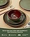 Pokini Stoneware Dinnerware Sets, Ceramic Plates and Bowls Set, Microwave & Dishwasher Safe Kitchen Dishes, Modern Dinner Salad Plates | Cereal Bowls, Dishware Sets Service for 4 Sage Green
