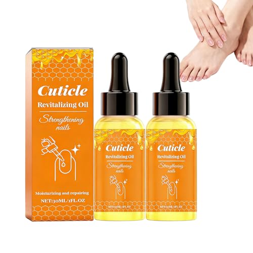 Cuticle Revitalizing Oil, Nail Strengthener and Growth Treatment for Damaged Nails, Cuticle Repair Cream, Moisturizing Nail Care Kit for Strong, Healthy Nails and Cuticles (2pcs)