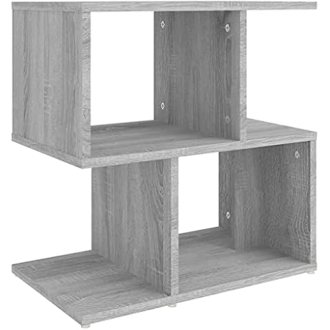 vidaXL Mesita de Noche Aparador Auxiliar Armario con Cajones Cama Dormitorio Habitación Almacenaje Madera Contrachapada Gris Sonoma Cover