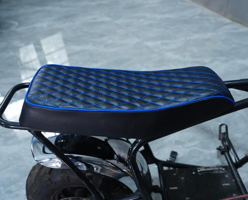 JMCHstore Blue Diamond Stitch Retro Mini bike Seat Cover for Monster Mega Moto MMB80 80cc MMB105 105cc, For Coleman Realtree RB100 RT100 Mini Bike Cushion Replacement parts