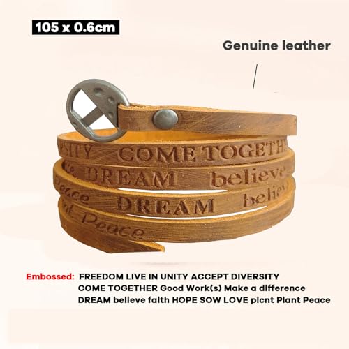Pulsera envuelta de cuero genuino Rantanto unisex miniatura 2