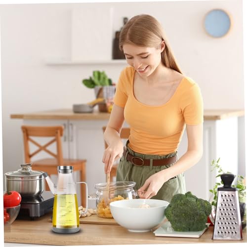 Botella de aceite de cristal de 1000 ml con base de corcho ideal para vestir tu mesa de comedor 7