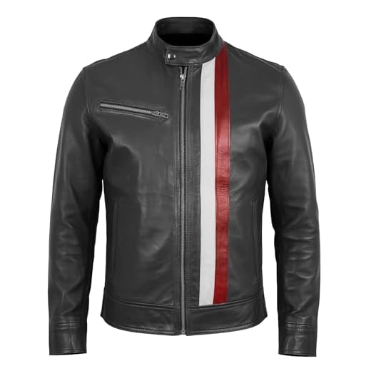 STOREJEES Jaqueta masculina de couro para motociclista, estilo motociclista, estilo motociclista, masculina, Preto, XXG
