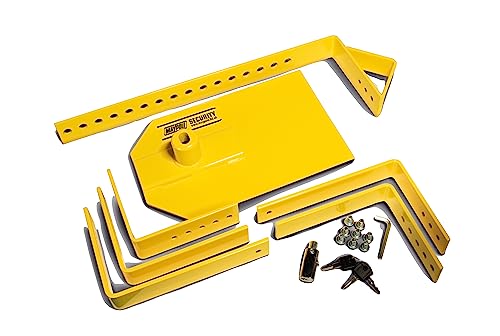 Maypole MP909 Stabile Radkralle, Gelb, Metall, Schlüsselschloss, Radkralle, Schloss