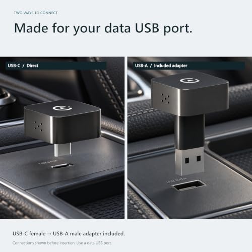 Wireless CarPlay Adapter USB C, Compact Android Auto Dongle — 사진 5