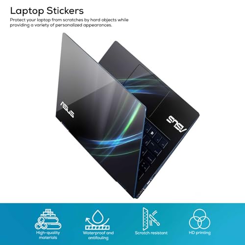 Image of DSGN 165 Full Body Laptop Skin Bubble-Free| Laminated| Removable| HD Quality Sticker for Laptops Upto 15.6 Inches Compatible with Asus
