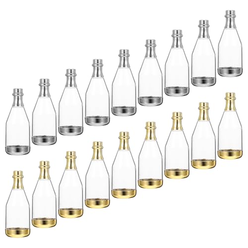 Boîtes à dragées bouteille plastique comme emballage présent invités anniversaire