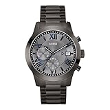 GUESS Stainless Steel Gunmetal Chronograph Bracelet Watch with Date. Color: Gunmetal (Model: U0668G2)