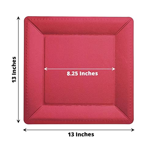 10 platos cuadrados desechables de cartón 13" miniatura 6