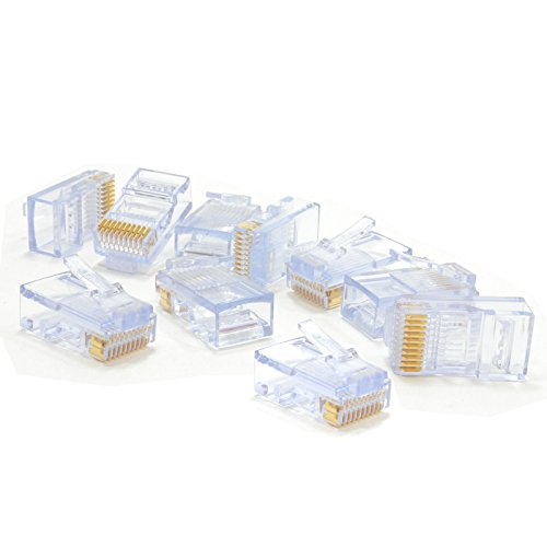kenable RJ48 Crimp End 10P10C 10 Pin Plug for Solid/Stranded Cable [10 Pack]