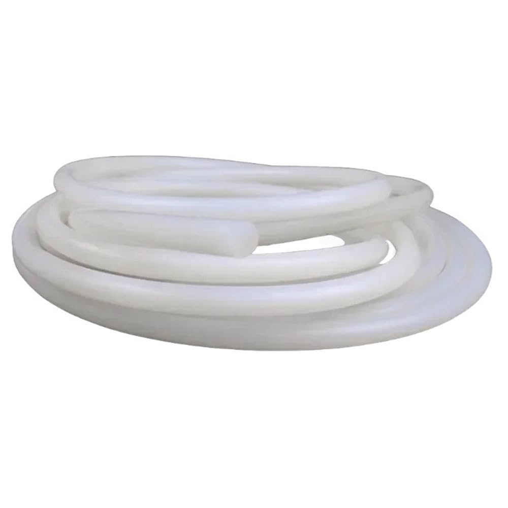 Gohapy White Foam Rubber Strip 1 Piece Red Cord Silicone For Machinery, Solid Trim Seal Strips Black O Ring Cords 1M/10M(,1.5Mm*10Meters)