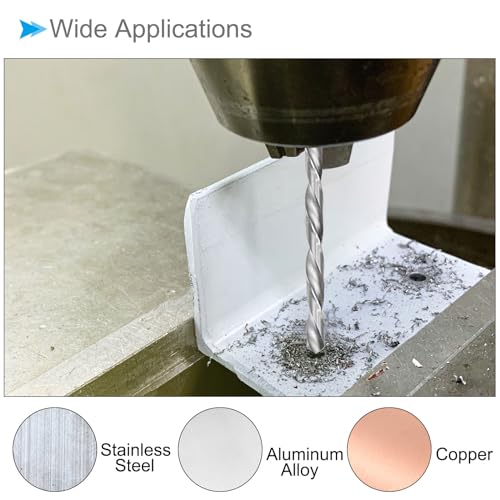 CoCud 6542 Hochgeschwindigkeitsstahl Spiralbohrer, Durchmesser 6,3 mm, Länge 100 mm, Schwarzoxid gerade Spiralbohrer - (Anwendungen: für Metall, Holz, Kunststoff, Aluminium), 2 Stück