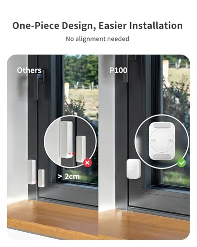 Aqara P100, Czujnik otwarcia i wibracji (Thread/Zigbee). 10 poziomów czułości, monitoring okien/drzwi. Wspiera Apple Home, Home Assistant, Alexa i Google Home, Biały