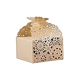 KAZIPA 50pcs Laser Cut Favor Boxes, 2.6