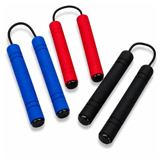 ArtCreativity Foam Toy Nunchucks for Pretend Play in Assorted Colors for Kids, Set of 3, Fun Ninja Practice Toys with Soft Handles, Ninja Costume Props and Party Favors for Boys and Girls