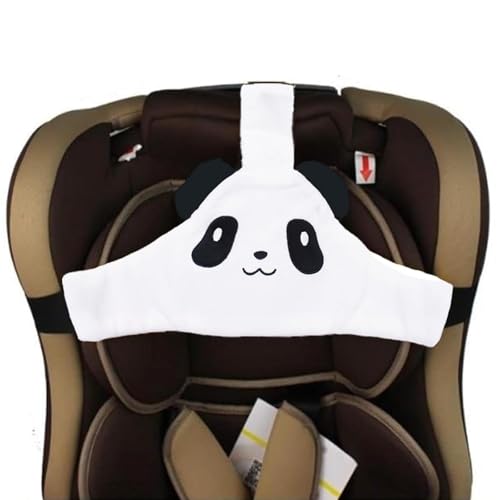 Peixiong Supporto per la testa del seggiolino auto per neonati, cintura fissa per dormire per seggiolino auto, cintura per la testa per bambini piccoli e bambini (Bianco).