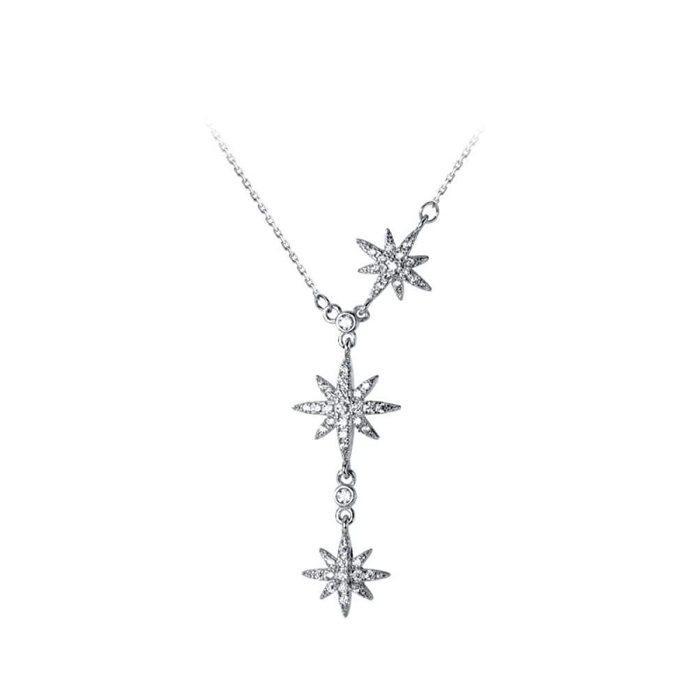 Collier éblouissant 925 pour décolleté de mariage avec longue chaîne