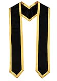 Newrara Deluxe Unisex Adult Plain Graduation Honor Stole Sash Classic End with Trim 72