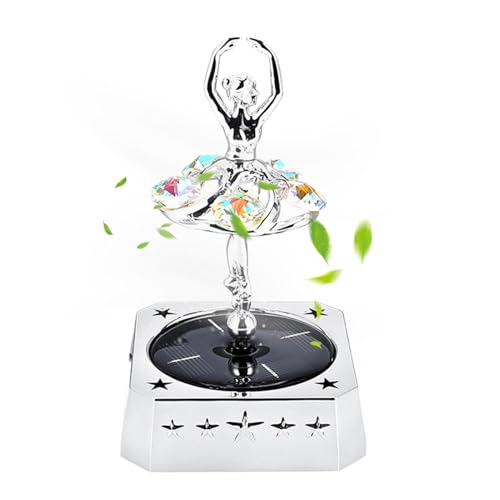Ambientador solar, difusor automático de bailarina, accesorio de aromaterapia para salpicadero, eliminador de olores de larga duración, compacto, respetuoso con el medio ambiente para vehículo, 5.31 x